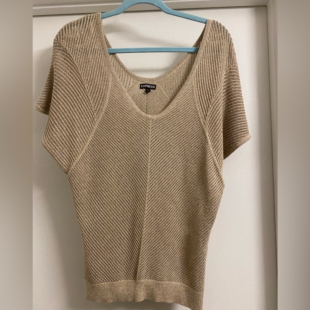 Express Size L Gold Sweater
